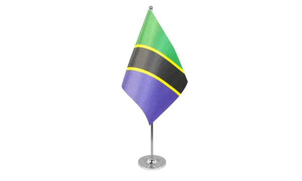 Tanzania Satin Table Flag